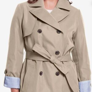 Weatherproof Beige Belted Trench Coat Jacket NWT Size Medium